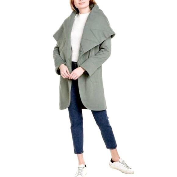 Young Fabulous & Broke Sandrine Cocoon Jacket in sage green. Size M/L. - Picture 1 of 9